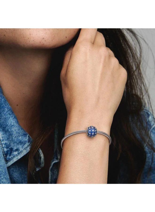 PANDORA  Sparkling Pavé Round Blue Charm for Women | Best Price UAE