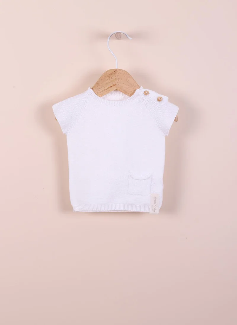 Wedoble Organic Cotton Fine Knit Sweater - Pearl, Wedoble