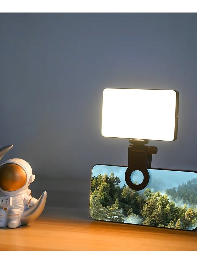 M12 LED Tricolor Photography Video Light, Rechargeable Square Phone Clip LED, Pocket Video Light - Image 4