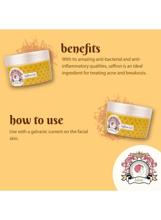 Indrani Cosmetics جل الزعفران إندرااني للنساء لبشرة متألقة وإزالة تان الشمس 300 جرام - Image 5