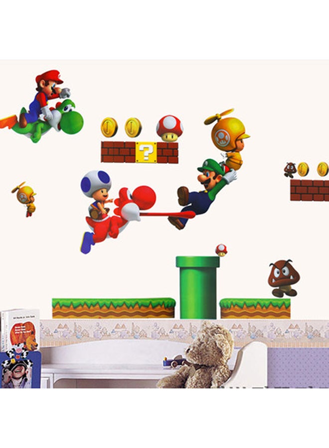 DaDa Home Polyvinyl Chloride Printed Super Mario Wall Sticker Multicolour - Image 3