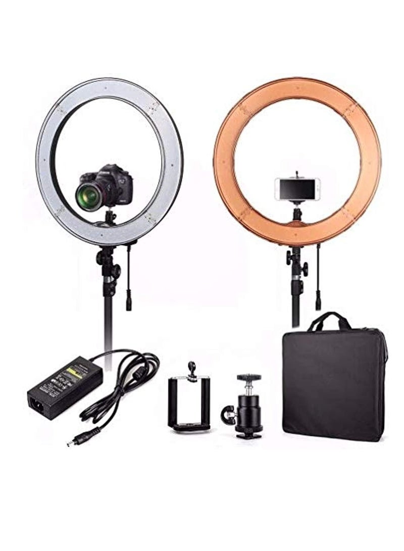 رينج لايت LED بحجم 18 إنش – متوافق مع الكاميرات الرقمية والهواتف الذكية - Image 1