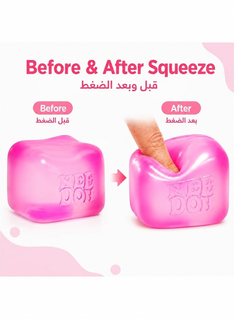 مكعب سكويشي لتخفيف التوتر – لعبة تسلية بطيئة الارتداد تمنحك الهدوء والتركيز والاسترخاء الفوري - Image 3