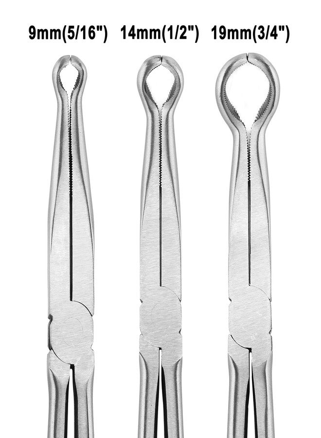 Mayouko 3PCS 11" Long Reach Hose Grip Pliers Set, 5/16 Inch, 1/2 Inch, 3/4 Inch Ring Nose Hose Gripper Pliers Kit, Carbon Steel Offset Spark Plug Boot Removal Pliers for Narrow Space - Image 3