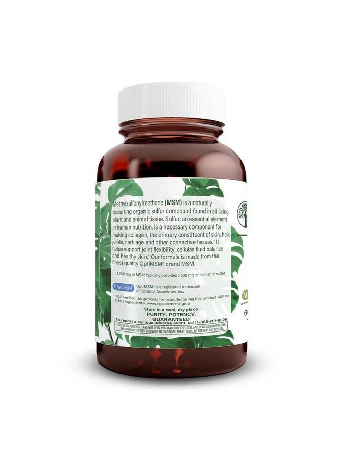 Natural Nutra Natural Nutra OptiMSM, MSM Supplement with Sulfur, Prevent Thinning Hair, Increase Joint Flexibility and Bone Health, Cartilage Health, Helps Supports Fluid Balance, 1000 mg, (120) Vegan Tablets - Image 3