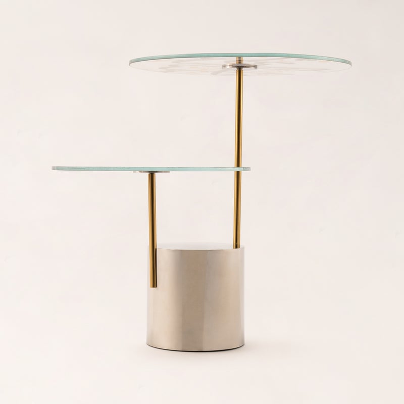 لا ميسا حامل كيك باللون الذهبي والفضي من مجموعة أُلْفَة 49*39*46 سم - Image 2