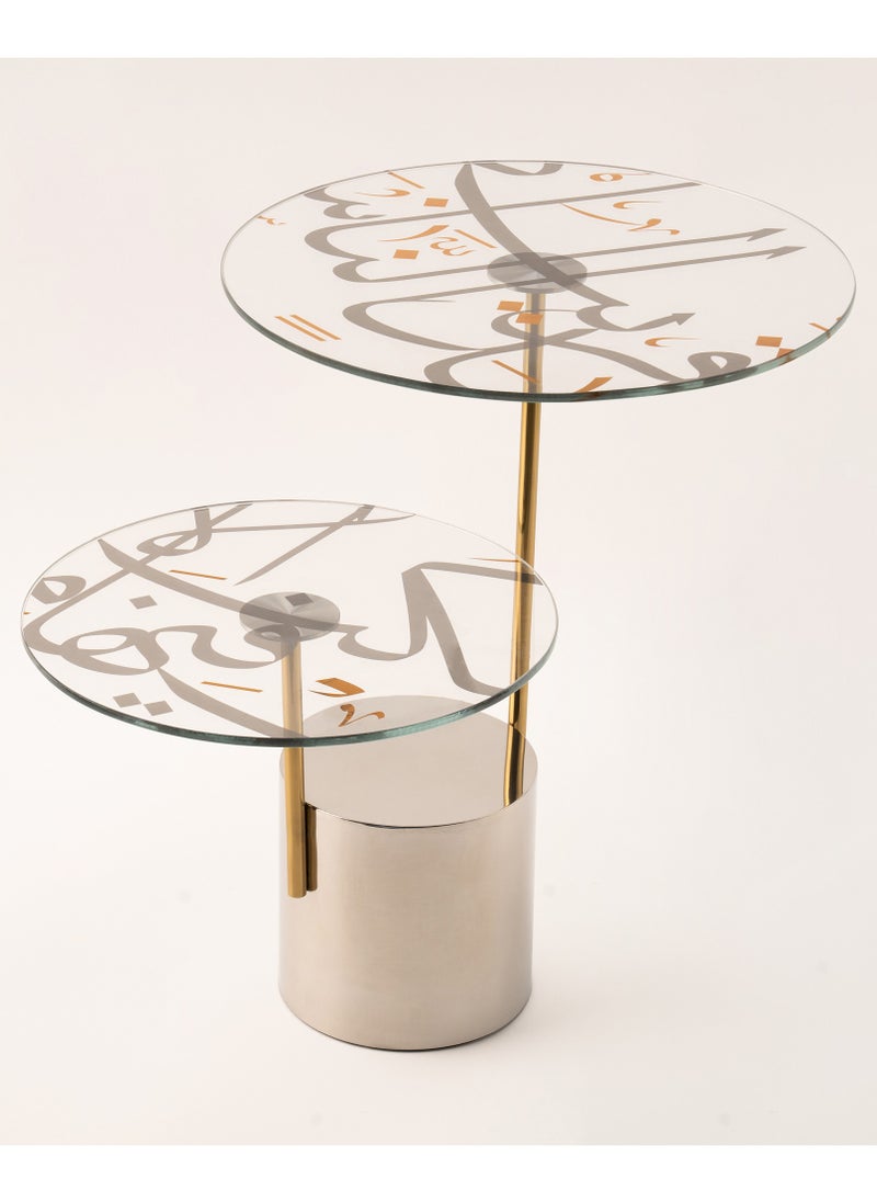 La Mesa Cake Stand Glass & Metal 49*39*46 cm Oulfa Collection  - Image 1