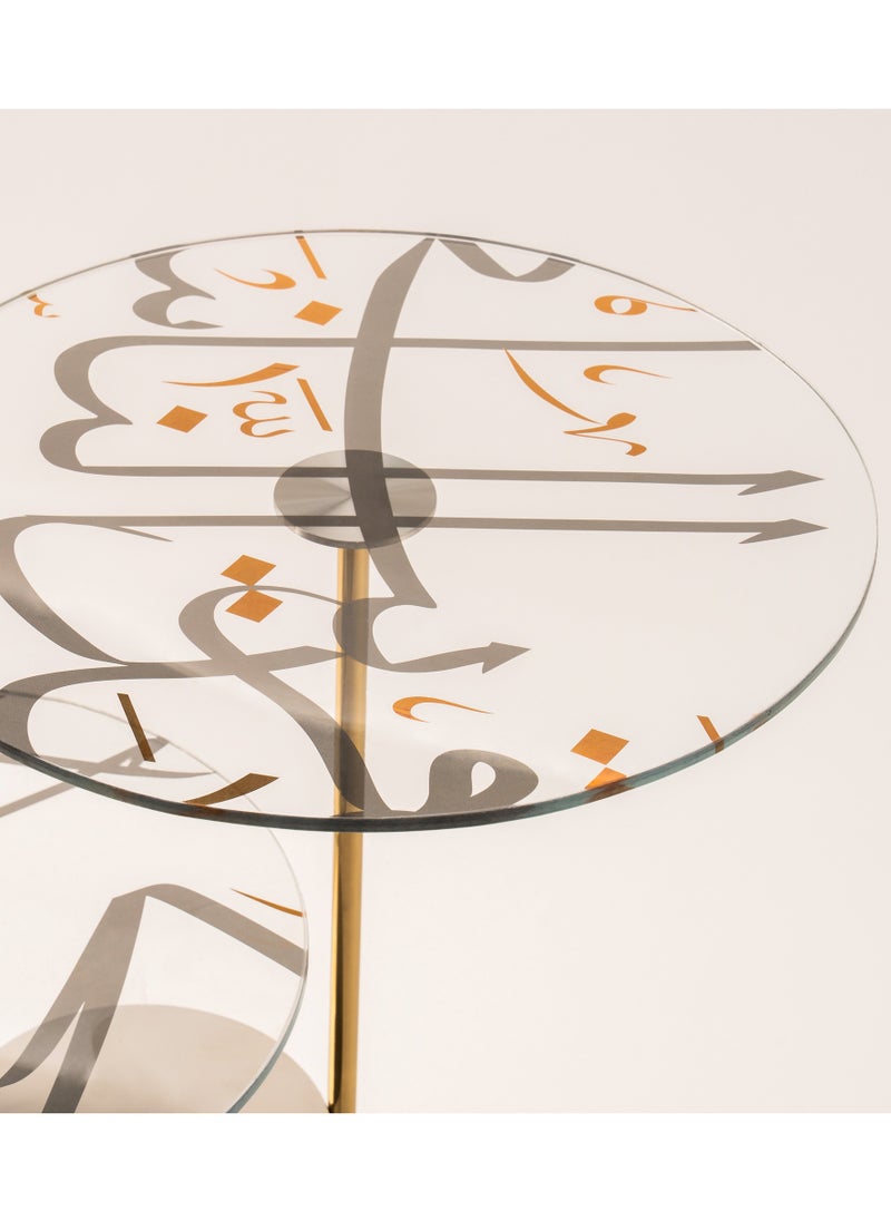 La Mesa Cake Stand Glass & Metal 49*39*46 cm Oulfa Collection  - Image 2