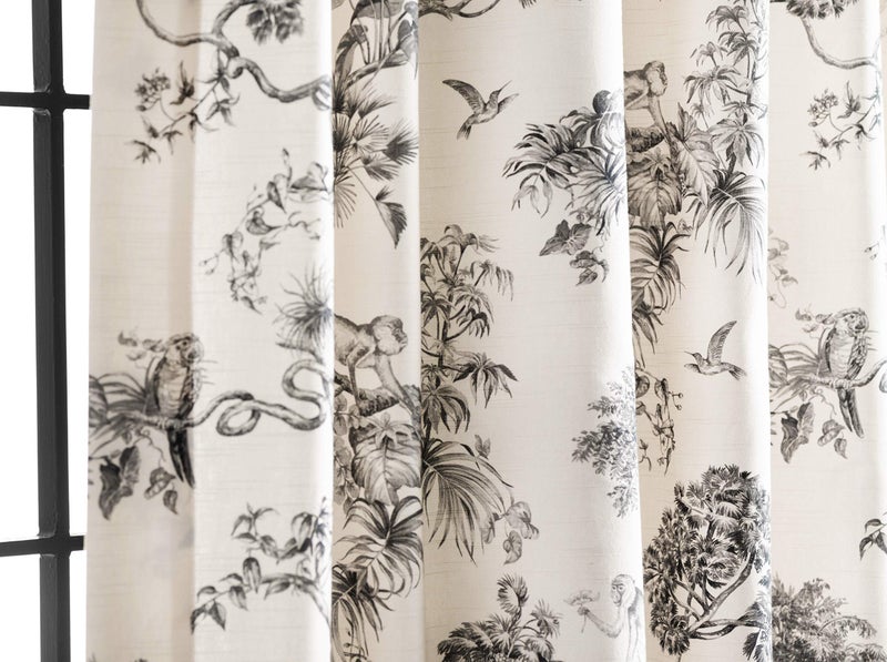 ميزون دي هيرمين Maison D 'Hermine 100 ٪ Startain Curtain - 50 "" x84 "" Delft Devinative Stain -Startains - جمالية لمطبخ مزرعة وغرفة نوم - لمجموعة الربيع والصيف - الجنة - Image 2