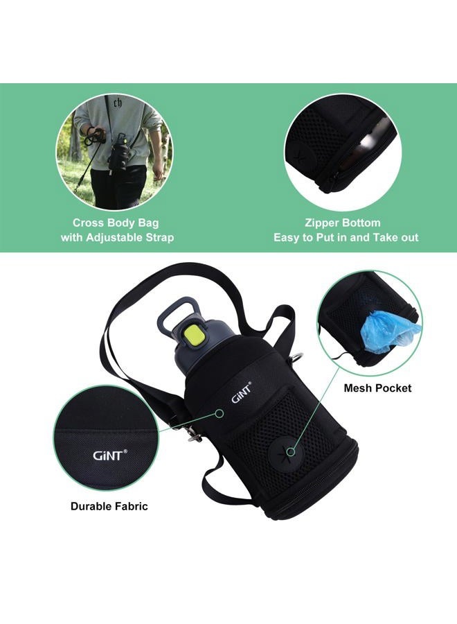 GiNT 37oz Insulated Stainless Steel Dog & Human Water Bottle | Leakproof Travel Dispenser with Detachable 10oz Bowl, 24H Cold/12H Hot, Carrying Case for Walking, Hiking, Camping & Outdoor Travel - Image 5