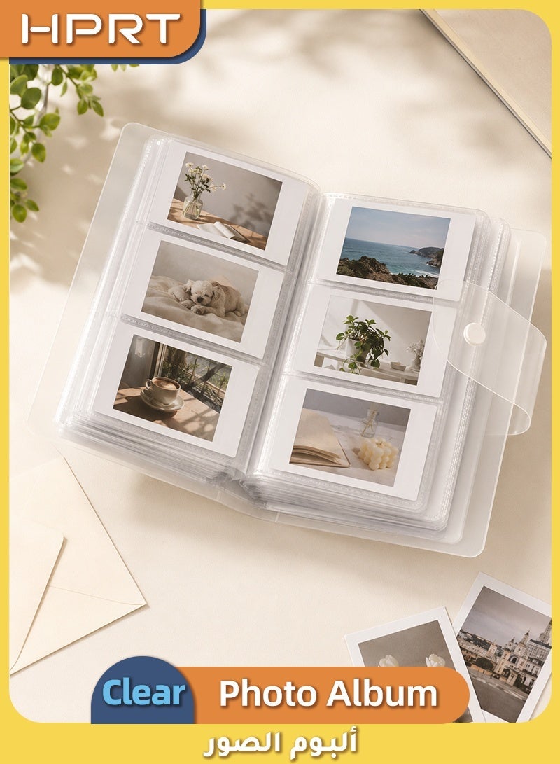 HPRT Transparent Photo Album, 120 Slots PP Material Clear Photo Holder, Stores 2x3 Inch Pictures Postcards Ticket Stubs, Matte Finish (Clear) - Image 1