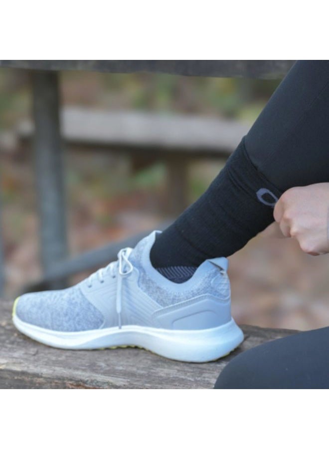 OS1st FS4 Plantar Fasciitis Socks Merino Wool Crew treats and prevents plantar fasciitis, heel and arch pain reduces swelling (US, Alpha, Large, Regular, Regular, Black Crew) - Image 3