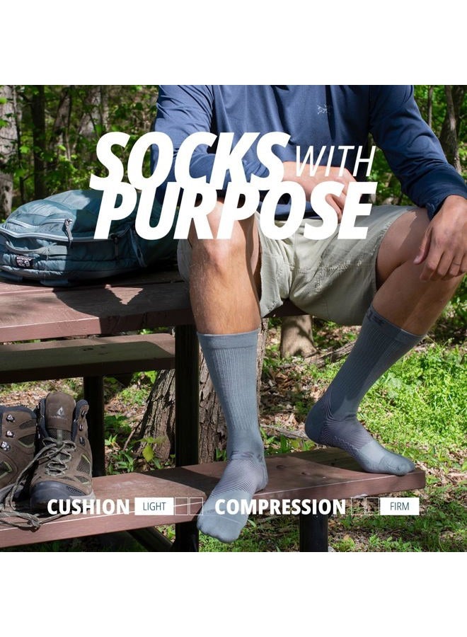 OS1st FS4 Plantar Fasciitis Socks Merino Wool Crew treats and prevents plantar fasciitis, heel and arch pain reduces swelling (US, Alpha, Large, Regular, Regular, Black Crew) - Image 4