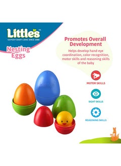 Little's Nesting Eggs I Activity Toy For Babies I Multicolor I For Infant & Preschool Toys I Develops Motor & Reasoning Skills,4 Pcs  - Image 3