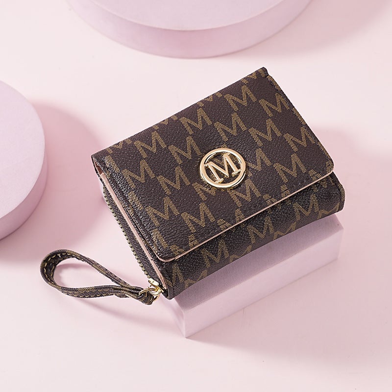 Multifunctional Solid Color PU Leather Wallet, RFID Blocking Design Portable Daily Storage Purse for Cards Cash Coin Business Use - Image 1