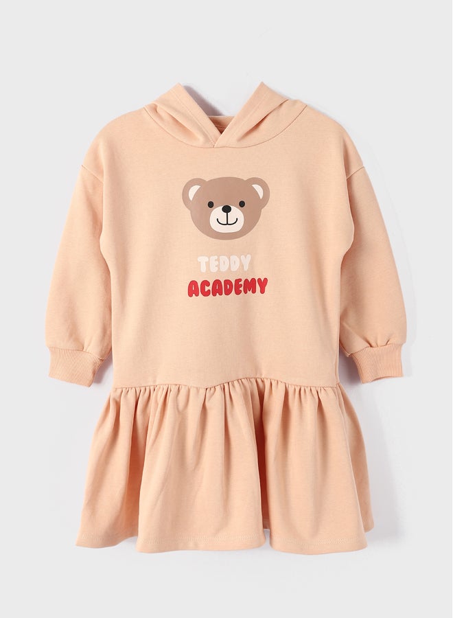 LC WAIKIKI Hooded Long Sleeve Girl Dress  - Image 1