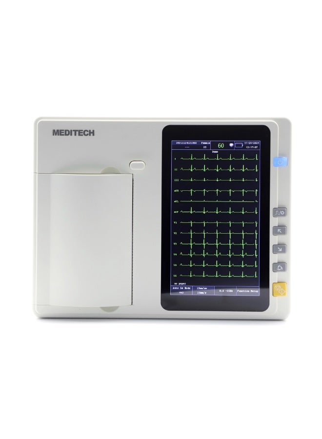 ميديتك جروب جهاز رسم القلب ECG _شاشة لمس 7 بوصة –تسجيل 6 قناه – تحليل تلقائي وحفظ البيانات - Image 1