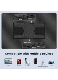 V2COM 16" 2.5K QHD Portable Monitor, 2560×1600, 350cd/㎡, Dual USB-C & USB-C with DP, Ultra-Slim, Landscape & Portrait Mode, Travel-Friendly External Screen for Laptop, Gaming, and Work  - Image 4