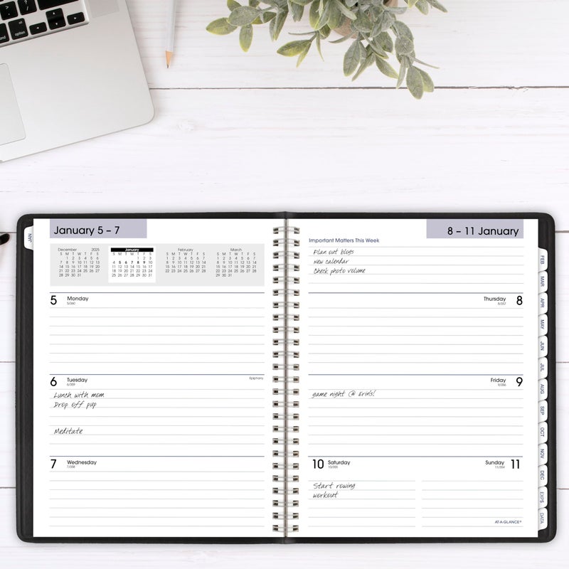 AT-A-GLANCE 2026 Planner, Weekly & Monthly, 7" x 8.75", Medium, Refillable, Executive, DayMinder, Black (G5450026) - Image 2