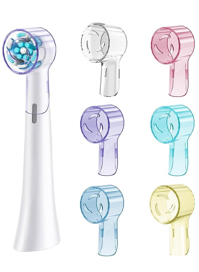 6 Pack Toothbrush Covers for Oral B iO Replacement Heads, Toothbrush Cover Caps for Oral B Bruan Pro 1000 Electric Toothbrush Head，iO Toothbrush Head Cover for Travel & Home (Mixing Colors)