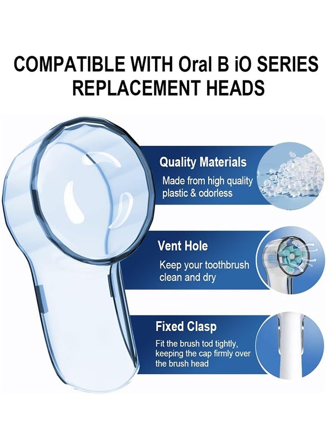 6 Pack Toothbrush Covers for Oral B iO Replacement Heads, Toothbrush Cover Caps for Oral B Bruan Pro 1000 Electric Toothbrush Head，iO Toothbrush Head Cover for Travel & Home (Mixing Colors) - Image 2
