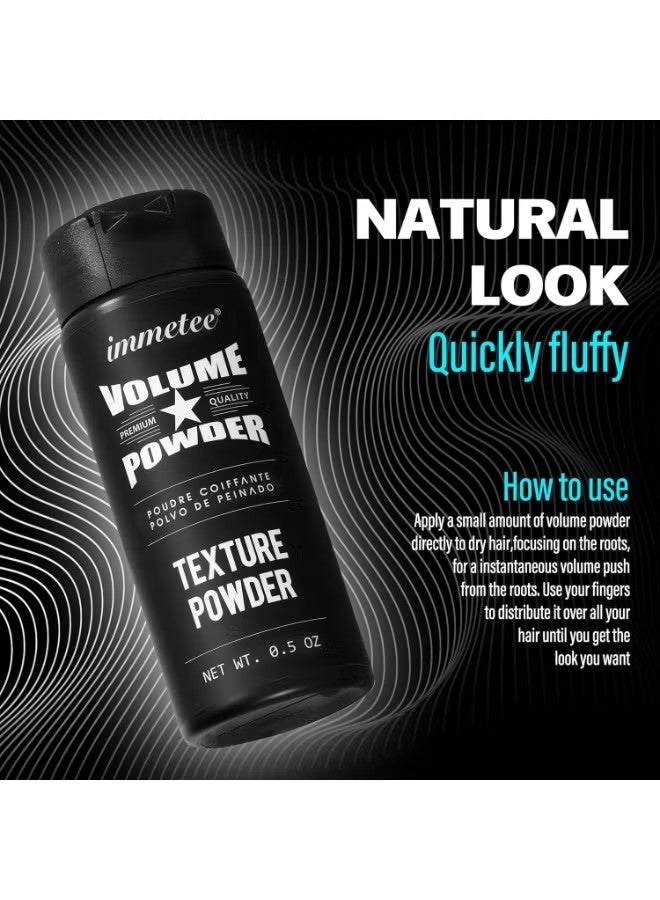 Immetee Hair Volume Powder - Texture Styling for Men and Women, Light Control Natural Matte Look, Root Lifting 14g - Image 3