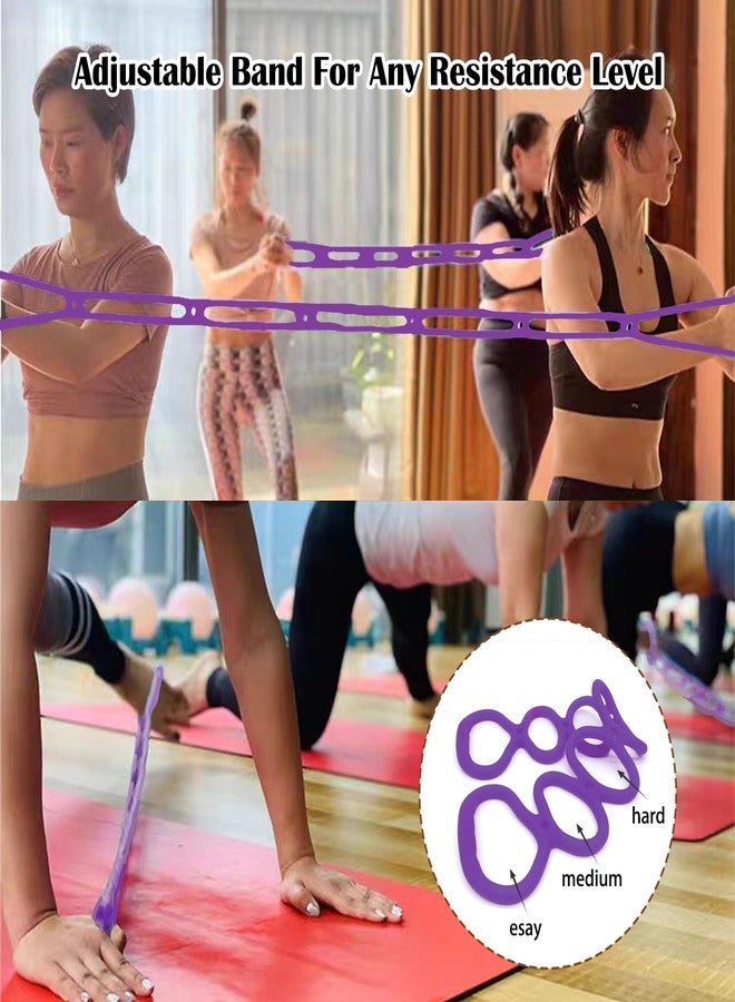 VKSG 7 Ring Adjustable Loop Resistance Bands for Working Out Walk at Home，Workout Bands Exercise Stretch Band for Women&Men Fitness, Yoga, Pilates-Non-Slip, Durable Rubber, Home/Gym Use (Purple) - Image 5