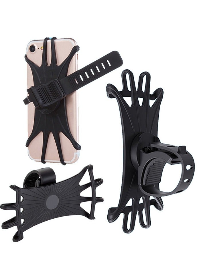 Mountain Bicycle Silicone Universal 360 Rotation Phone Holder/Motorcycle Suporte MTB Handlebar Mount Cradle Bike GPS Clip Stand Bracket Accessories - Image 2