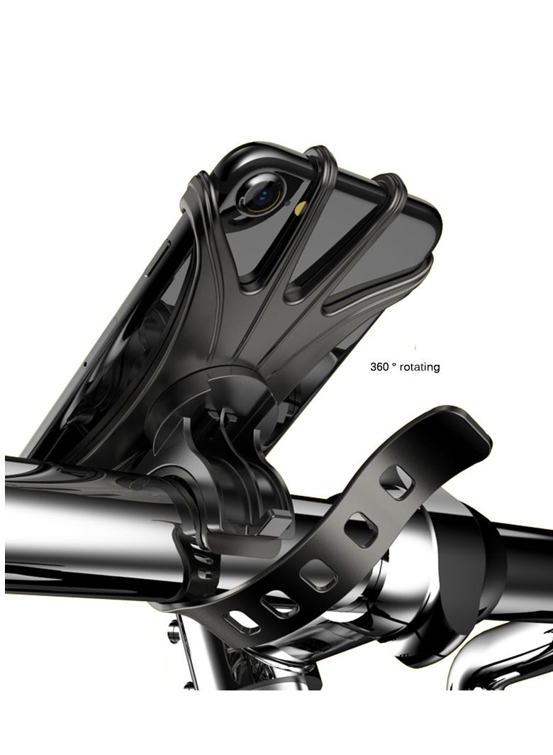 Mountain Bicycle Silicone Universal 360 Rotation Phone Holder/Motorcycle Suporte MTB Handlebar Mount Cradle Bike GPS Clip Stand Bracket Accessories - Image 4