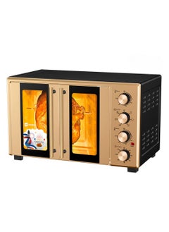 Generic 60L Electric Convection Oven – Double Glass Door Toaster Oven with 4 Knob Controls, Adjustable Thermostat – Household Countertop Oven for Baking, Roasting, French Toast  - Image 1