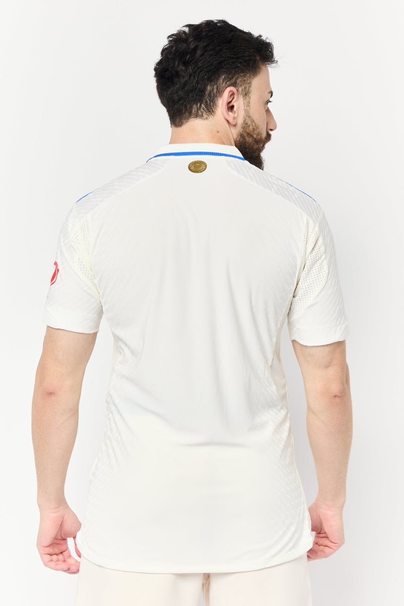 Adidas Men Sportswear Fit Short Sleeve Dream 11 Cricket Jersey, Off White - Image 4