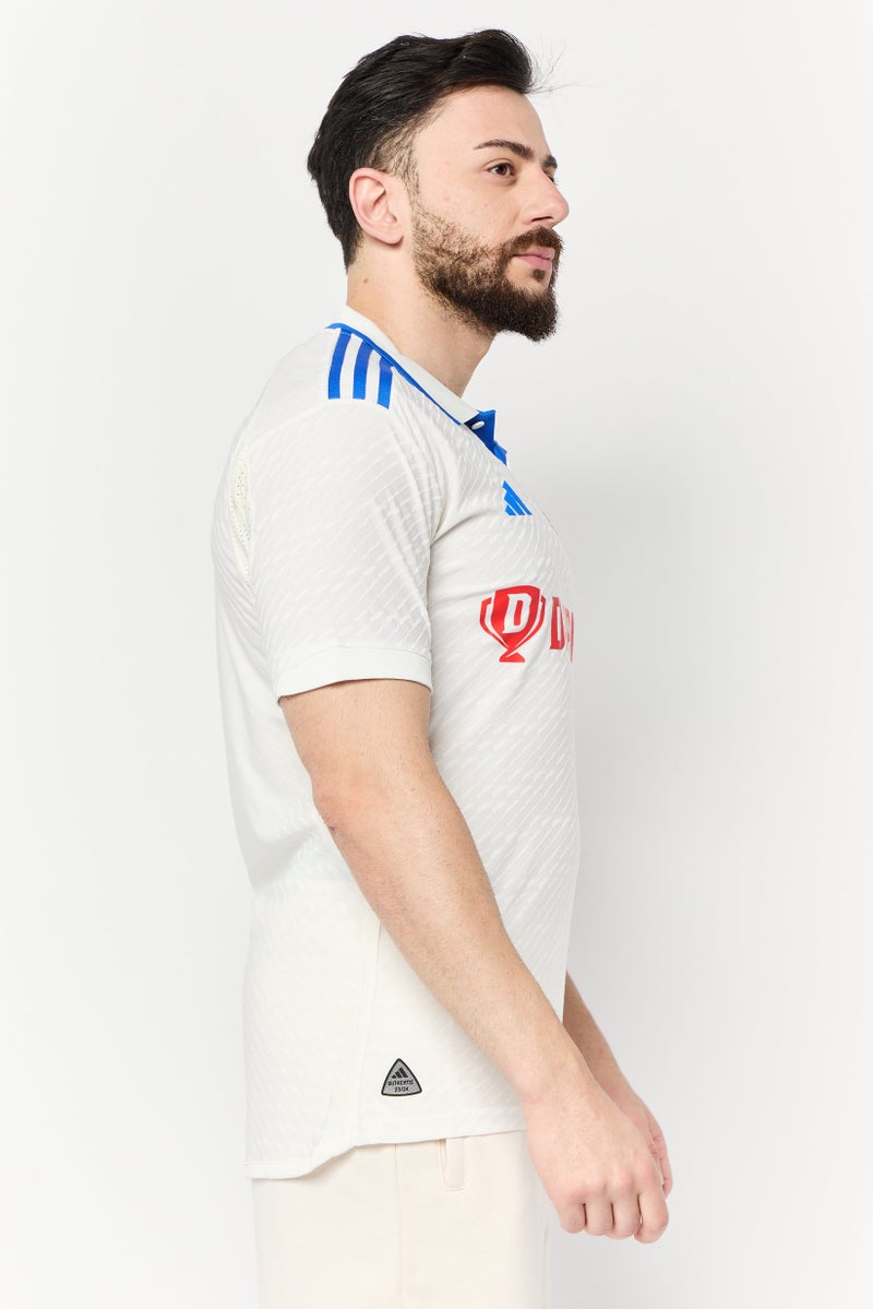 Adidas Men Sportswear Fit Short Sleeve Dream 11 Cricket Jersey, Off White - Image 3