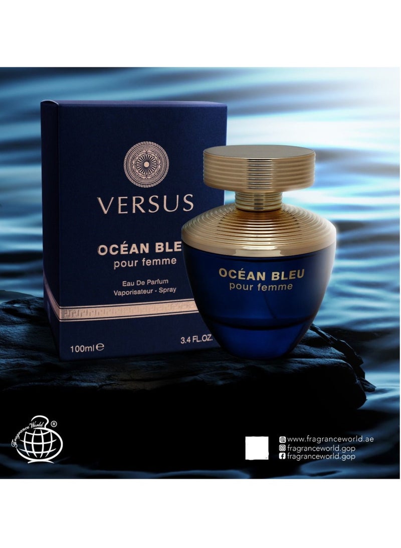 Fragrance World Versus Ocean Bleu Pour Femme - Eau de Parfum - By Fragrance World - Perfume For Women, 100ml - Image 1