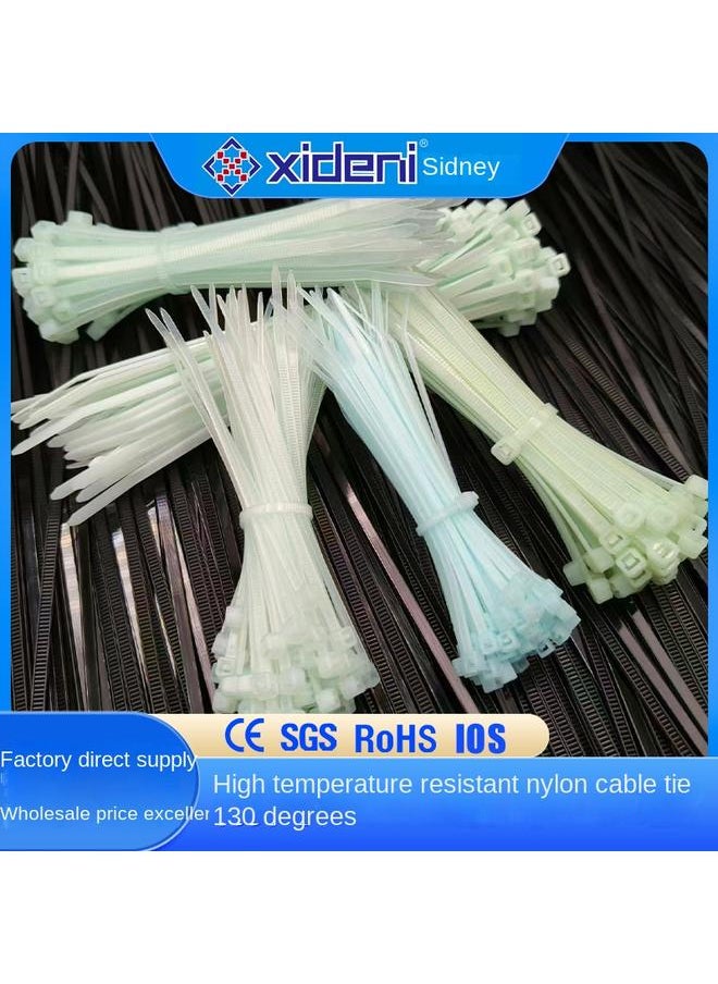 Bluejw High Temperature Resistant 130 Degree Green Cable Tie Self-locking Thick Plastic Flame Retardant Wire Harness Cord Wholesale  - Image 2