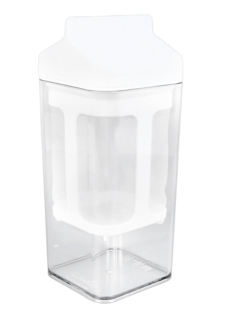 سيوسي مصفاة زبادي، مصفاة زبادي متعددة الأغراض، فلتر زبادي شبكي ناعم، مصفاة طعام، أدوات مطبخ قابلة لإعادة الاستخدام محلية الصنع، فاصل مصل اللبن لتصفية عصير حليب القهوة والزبادي - 1 لتر - Image 1