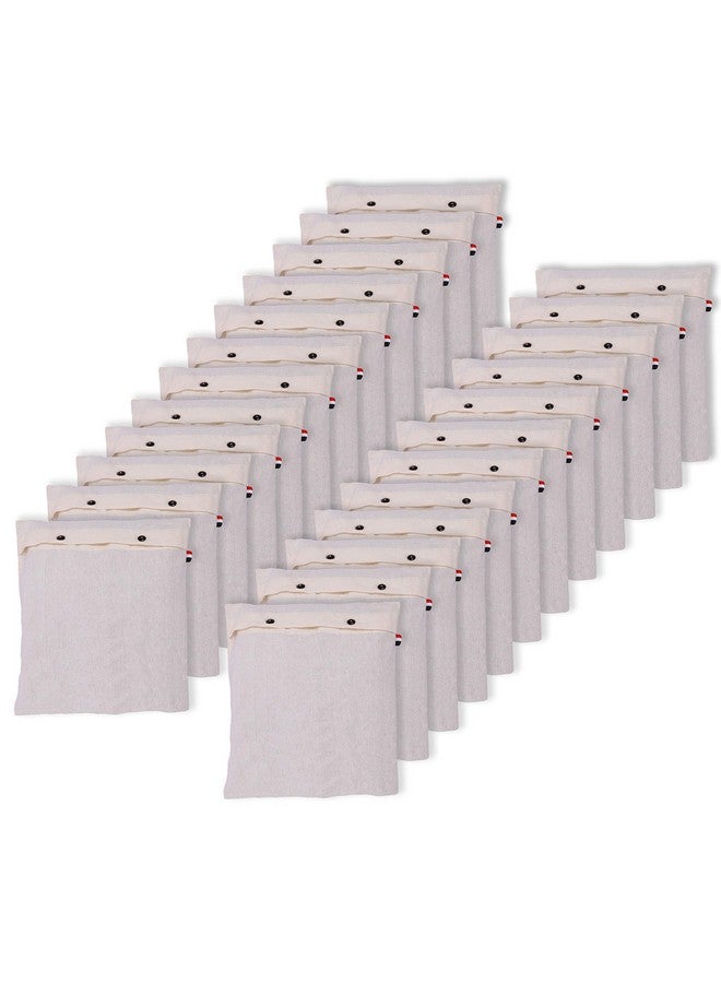 سولستيس مجموعة أغطية/أكياس الساري القطنية من SOLSTICE للتخزين، مقاس 16 × 14 (بوصة) لأغطية الملابس، وحقيبة التخزين، والسفر، ومنظم خزانة الملابس، مجموعة من (24) - Image 1