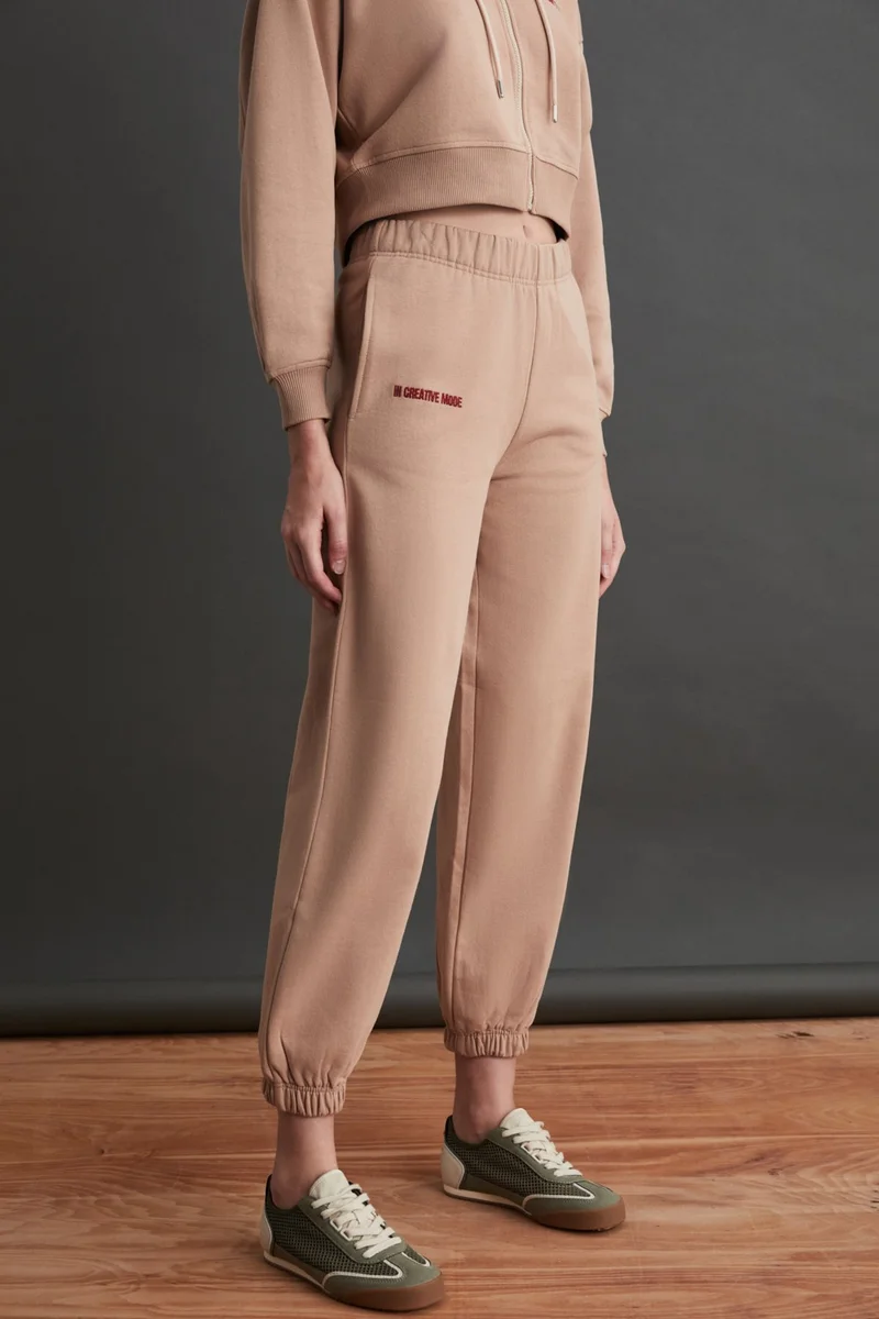 جريميلانج Grısell Women's 3 Thread Raised Organic Cotton Mink Sweatpants