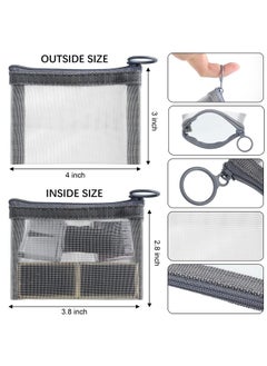 Frienda 10 Pcs Small Zipper Pouch Mini Mesh Zipper Cosmetic Bags Nylon Mesh Coin Purse Small Portable Cosmetic Case Mesh Storage Bags with Key Holder for women Travel Home, Grey, 3 x 4 Inch - pzsku/ZDA042D0AAE69180C5A7FZ/45/_/1738306560/7f5d59fc-af35-43fc-9fd3-5804197413dd