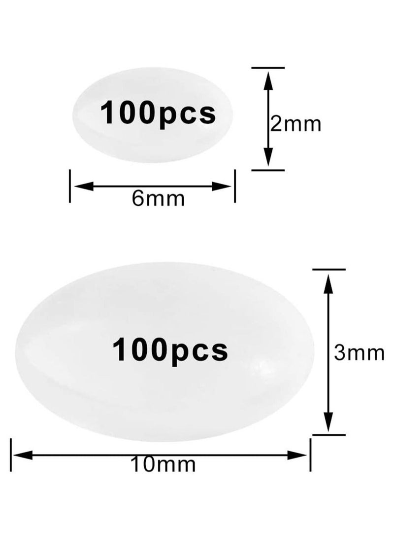 SYOSI Clear Rubber Feet Bumper Pads Clear Adhesive Bumper Pads Self Stick Bumpers Door Buffer Pads Noise Dampening for Cupboard Drawers Glass Tops Picture Frames 200Pcs - Image 2