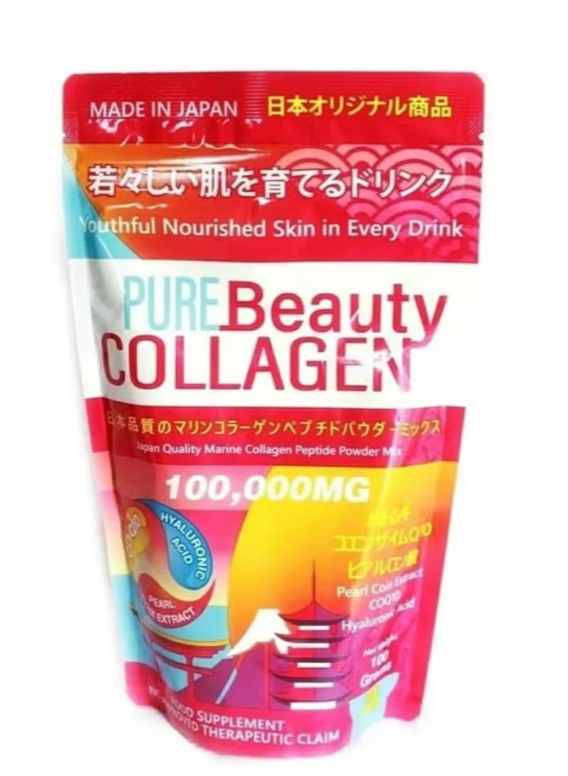 بيور بيوتي مزيج مسحوق الكولاجين من بيور بيوتي ١٠٠,٠٠٠ ملغ (كمية تكفي ٣٠ يومًا) - Image 3