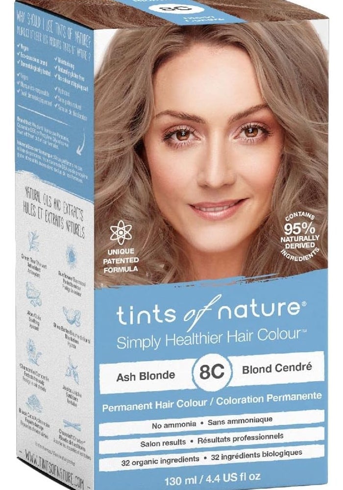 Tints of Nature 8C Ash Blonde Permanent Hair Dye - Image 2