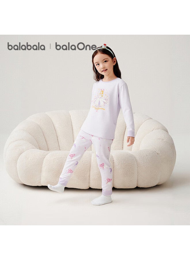 Balabala Kids Underwear Set Boys Girls 2-piece Autumn Winter Cotton Pajamas Comfortable Thermal Wear - Image 1