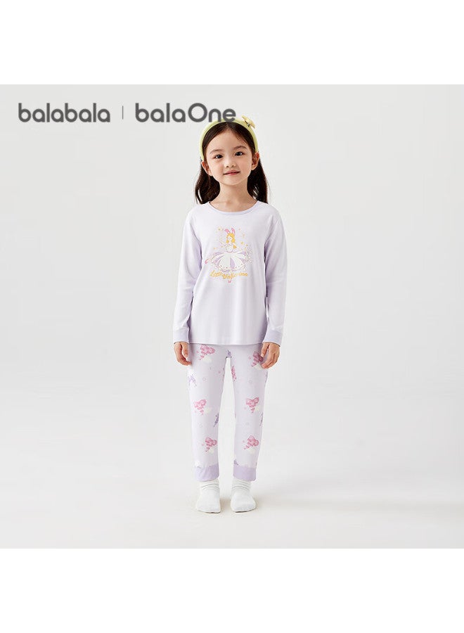Balabala Kids Underwear Set Boys Girls 2-piece Autumn Winter Cotton Pajamas Comfortable Thermal Wear - Image 2