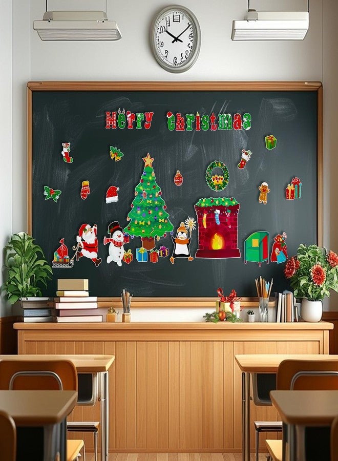 Konsait Christmas Decorations Set, 45 Pcs Tree Fireplace Cutouts - Classroom & Home Office Bulletin Board - Image 5