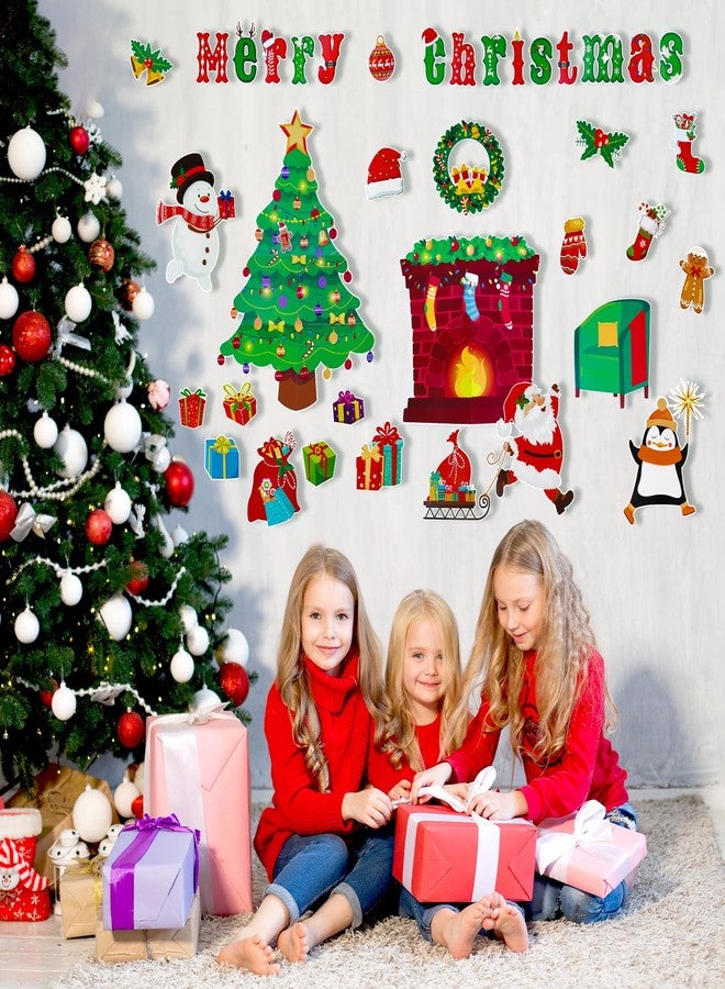 Konsait Christmas Decorations Set, 45 Pcs Tree Fireplace Cutouts - Classroom & Home Office Bulletin Board - Image 4