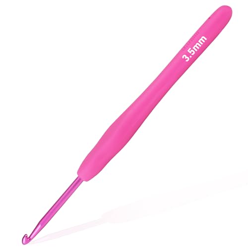 YOJOB 3.5mm Crochet Hook, Super Smooth 3.5 mm Ergonomic Crochet Hooks for Beginners, Comfort Crochet Needle for Arthritics, 1 Pack - Image 1