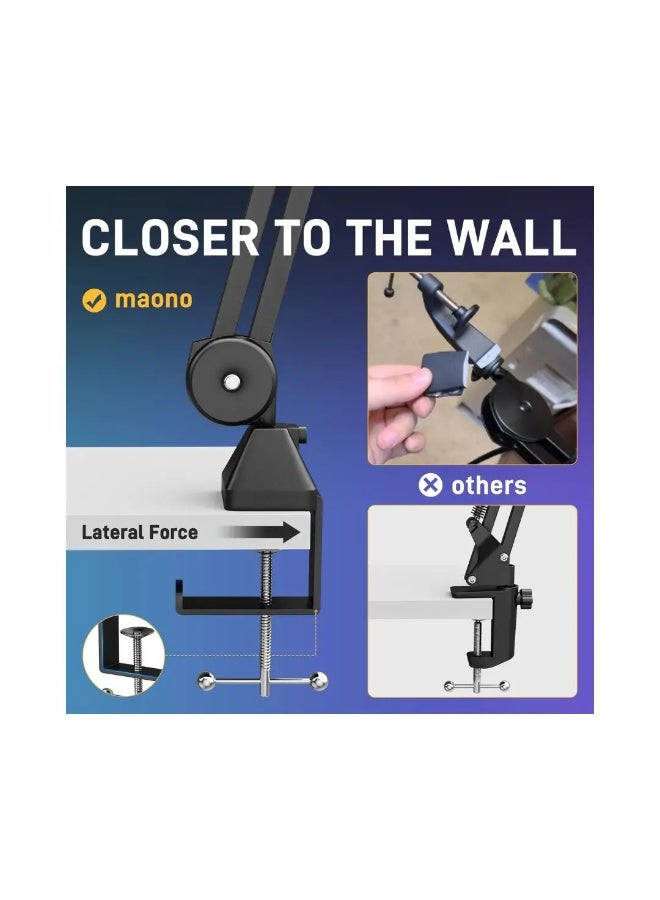 Maono BA37 Microphone Suspension Boom Arm Stand - Image 3
