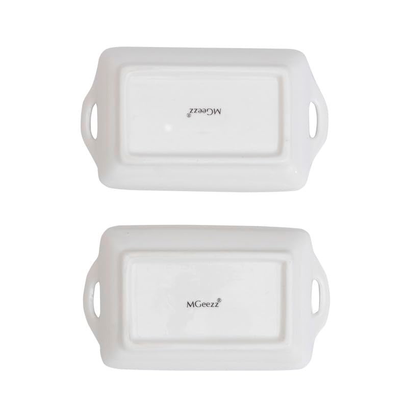 MGeezz Mini Ceramic Serving Tray For Home, Kitchen, Restaurant, Office Organizer, Dining Table, Premium Serving Trays, Multipurpose Rectangular Serving, Perfect for Hosting Guests at Home and Hotels(9706-1) - Image 2