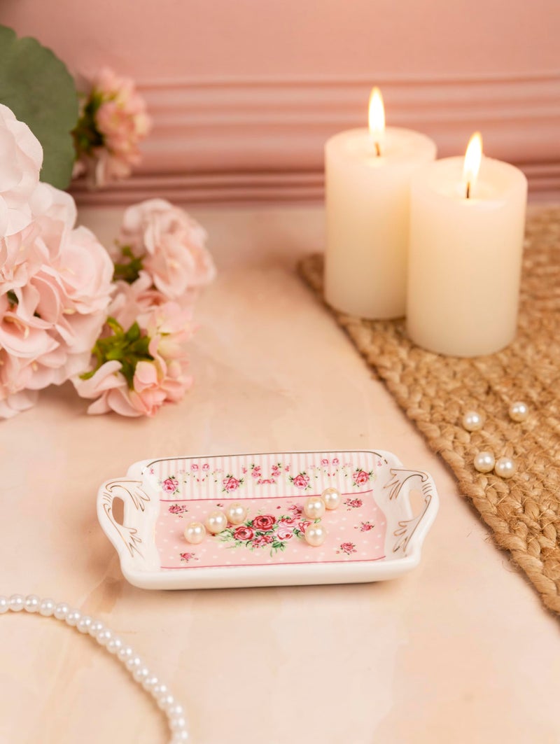 MGeezz Mini Ceramic Serving Tray For Home, Kitchen, Restaurant, Office Organizer, Dining Table, Premium Serving Trays, Multipurpose Rectangular Serving, Perfect for Hosting Guests at Home and Hotels(9706-1) - Image 4