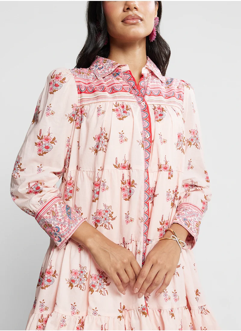 بيبا Printed Ruffle Kurta